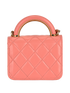Charming Top Handle Mini Bag, &pound;1,800, Handbags, Pink, Lambskin Leather, Back view